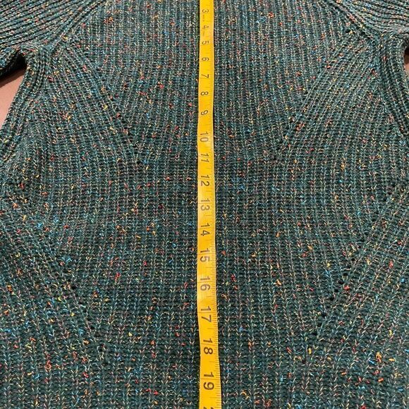 Style & Co. Ribbed Green Sweater W/Multi-Colors - Picture 6 of 7